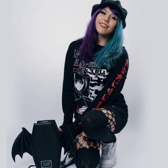 Killstar Spell Hoodie – Black Oversized Pullover w D-Rings & Graphic | Deadstock - Picture 1 of 6